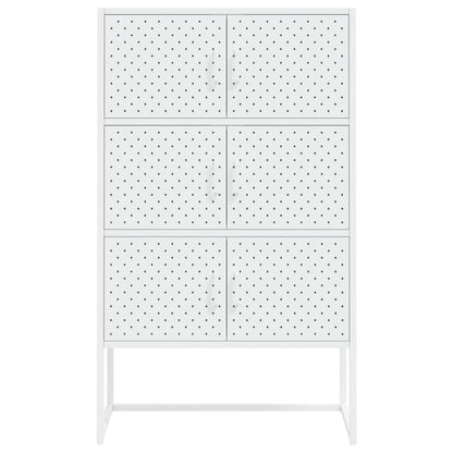 Hoge kast 80x35x135 cm staal wit