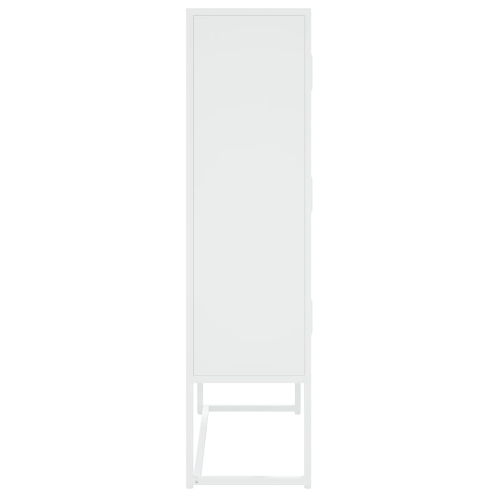 Hoge kast 80x35x135 cm staal wit