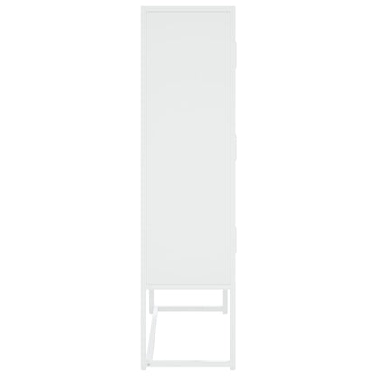 Hoge kast 80x35x135 cm staal wit