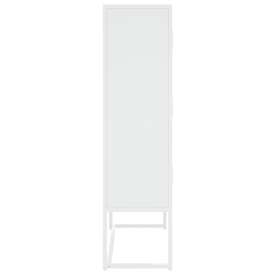 Hoge kast 80x35x135 cm staal wit