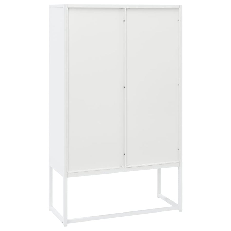 Hoge kast 80x35x135 cm staal wit