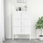 Hoge kast 80x35x135 cm staal wit wandmontage