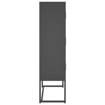 Hoge Kast Staal Kleurig Antraciet 80 x 35 x 135 cm