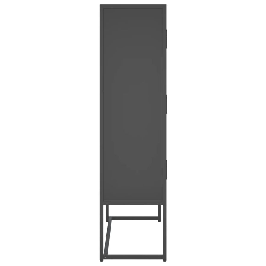 Hoge Kast Staal Kleurig Antraciet 80 x 35 x 135 cm
