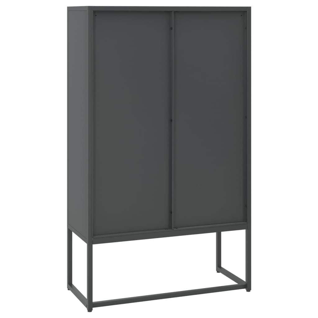 Hoge Kast Staal Kleurig Antraciet 80 x 35 x 135 cm