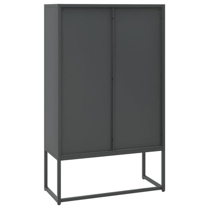 Hoge Kast Staal Kleurig Antraciet 80 x 35 x 135 cm
