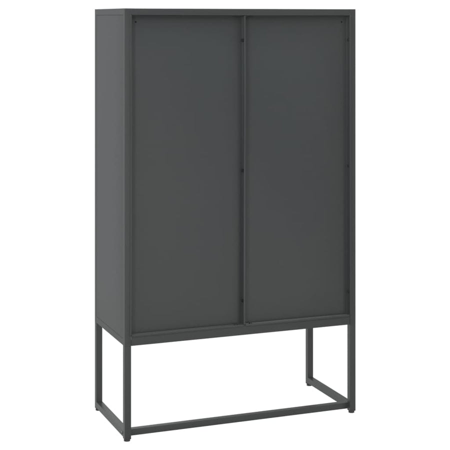 Hoge Kast Staal Kleurig Antraciet 80 x 35 x 135 cm