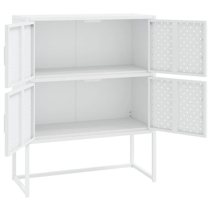 Hoge Kast Staal Wit 80 x 35 x 100 cm