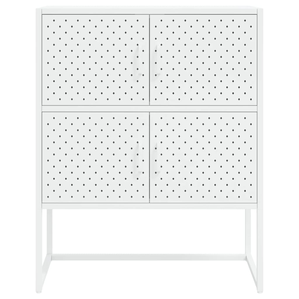 Hoge Kast Staal Wit 80 x 35 x 100 cm