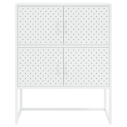 Hoge Kast Staal Wit 80 x 35 x 100 cm
