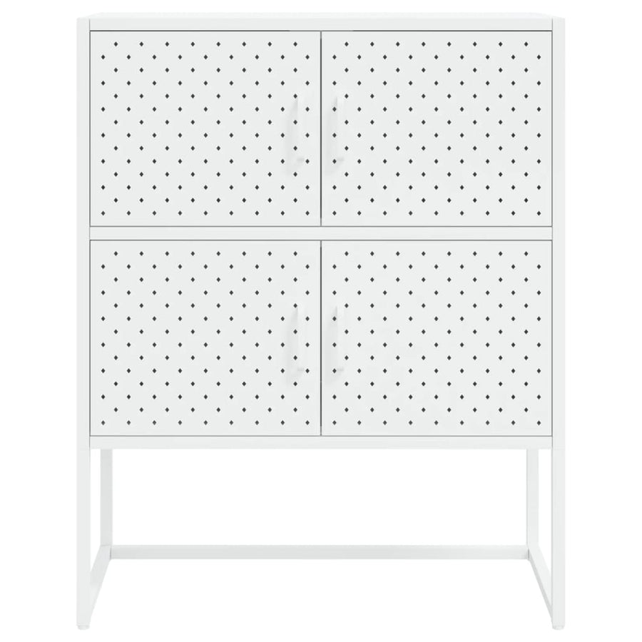 Hoge Kast Staal Wit 80 x 35 x 100 cm