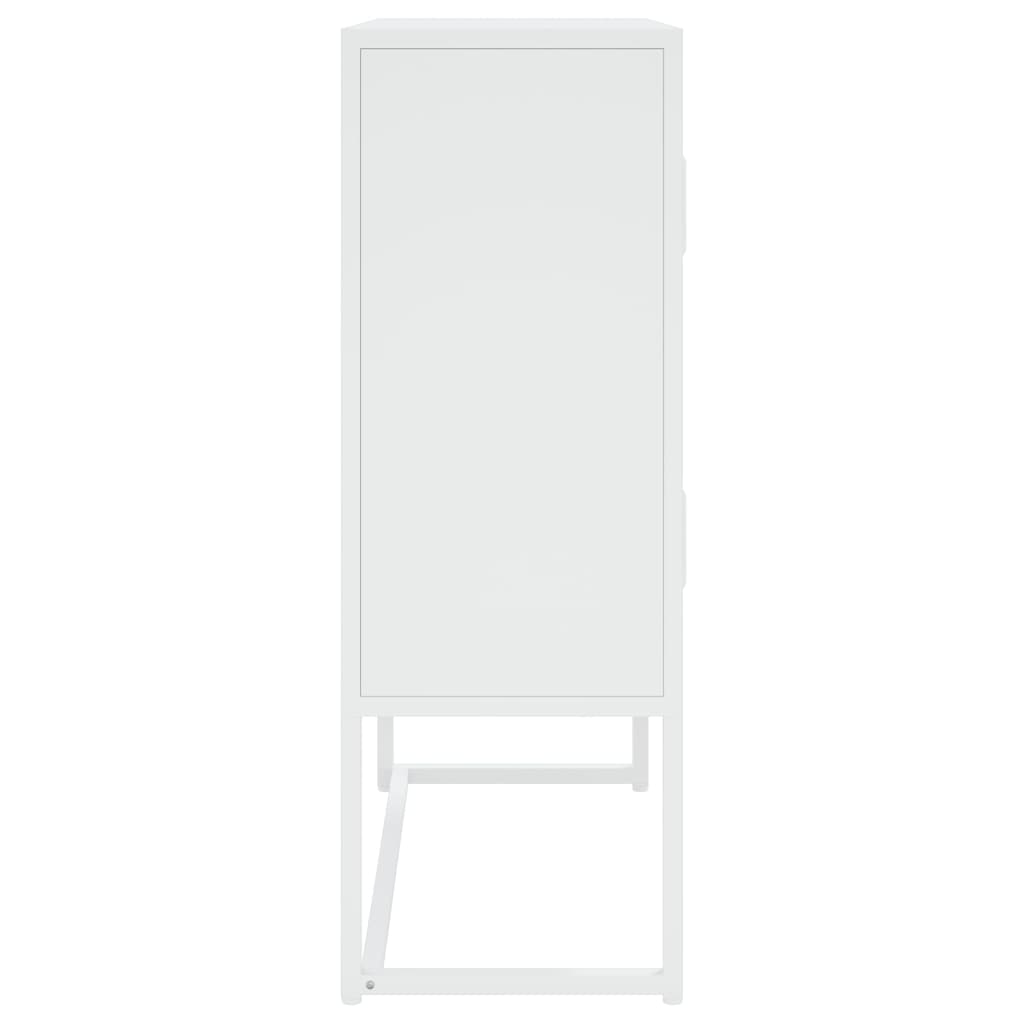 Hoge Kast Staal Wit 80 x 35 x 100 cm