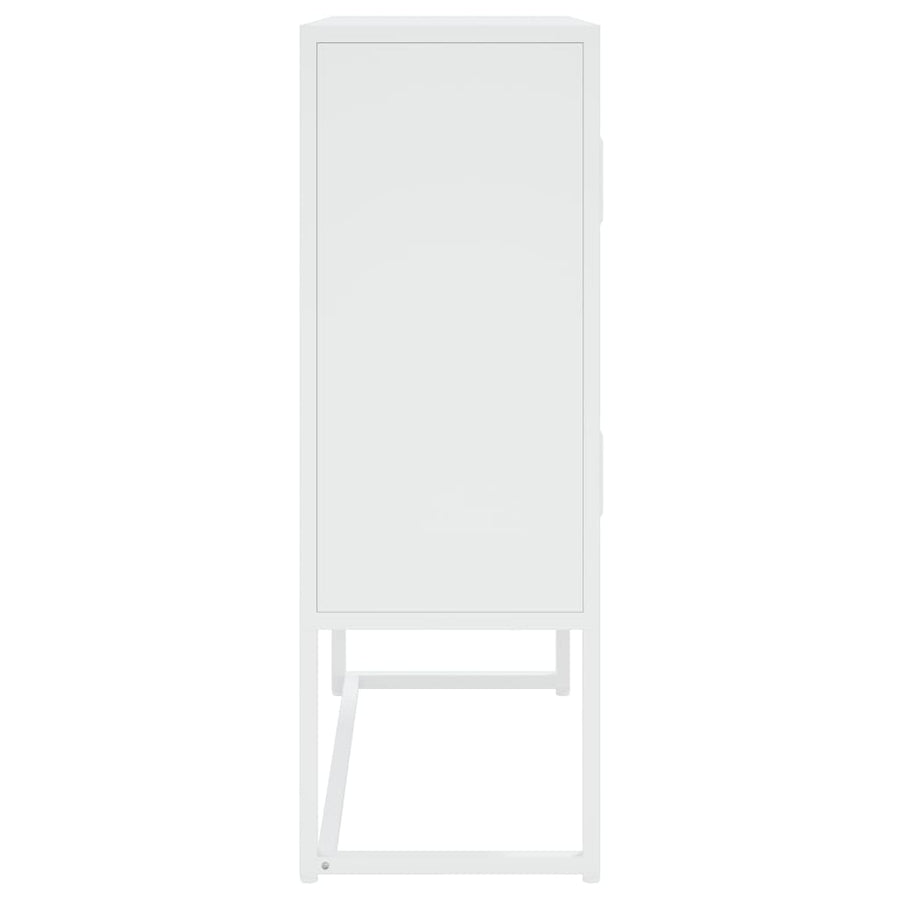 Hoge Kast Staal Wit 80 x 35 x 100 cm
