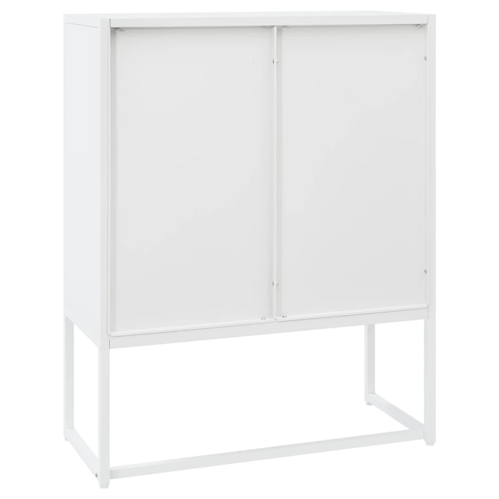 Hoge Kast Staal Wit 80 x 35 x 100 cm