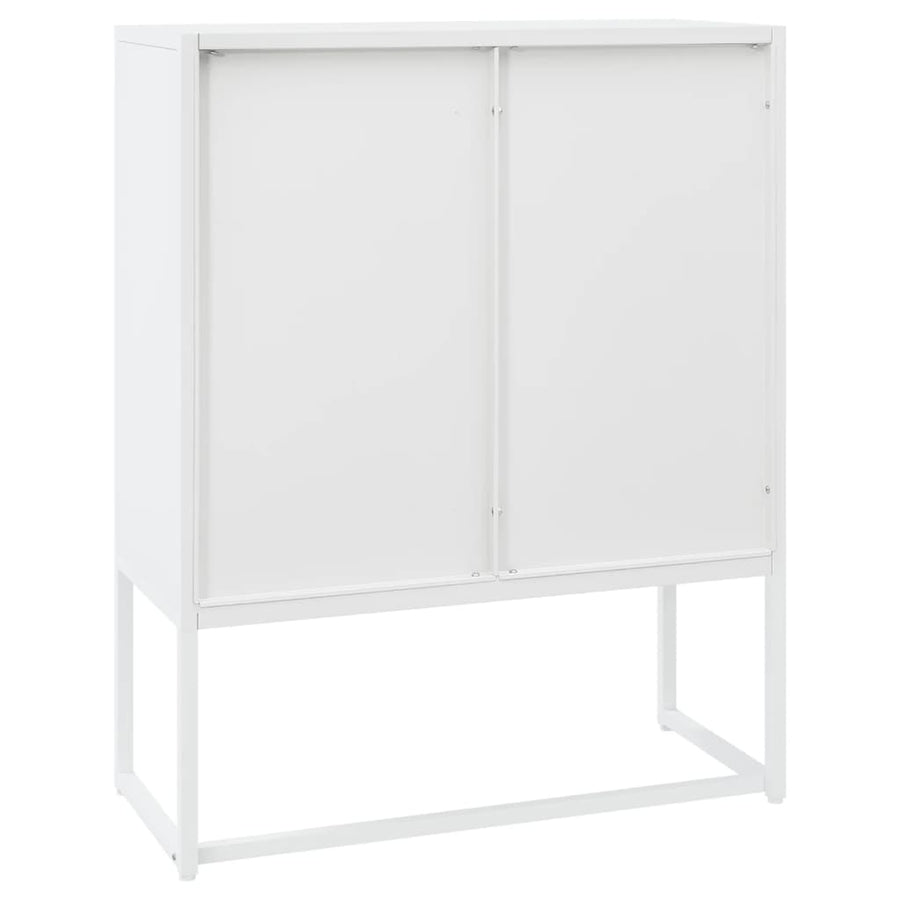 Hoge Kast Staal Wit 80 x 35 x 100 cm
