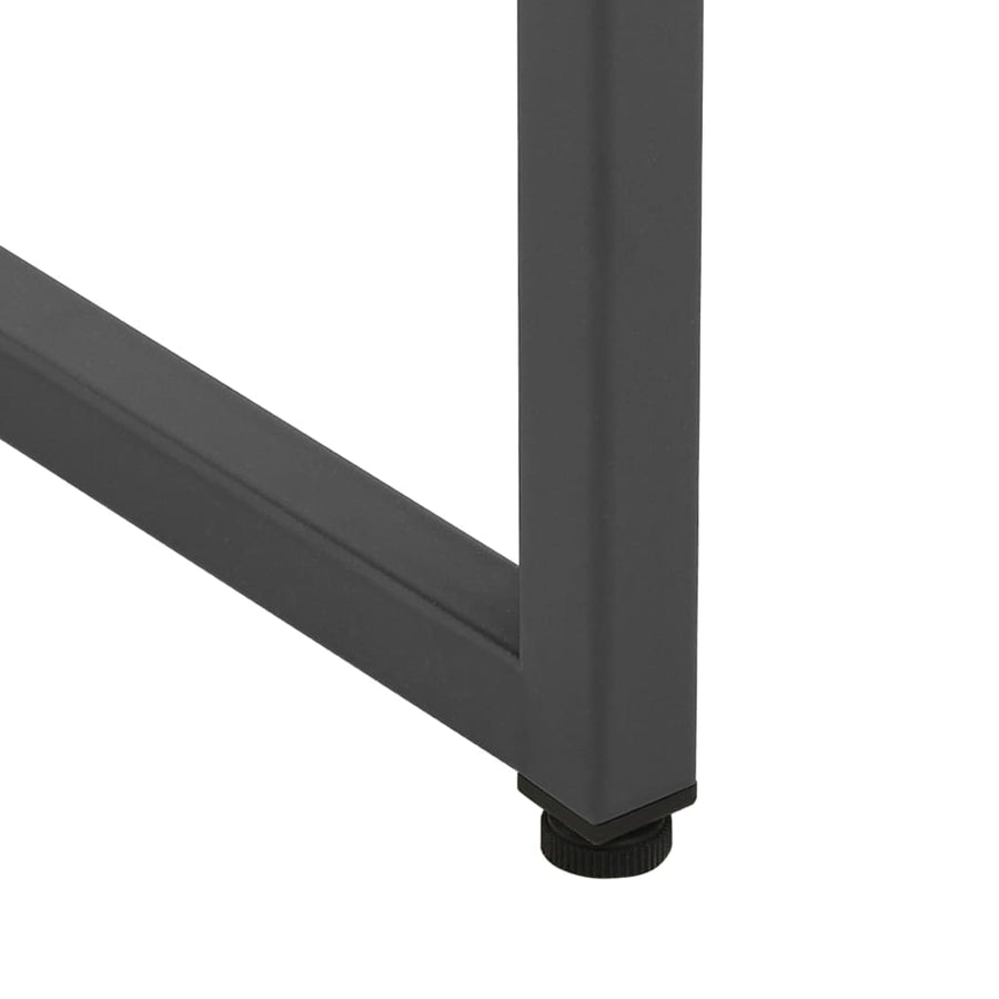 Hoge Kast 80X35X135 Cm Staal En Gehard Glas Kleurig Antraciet