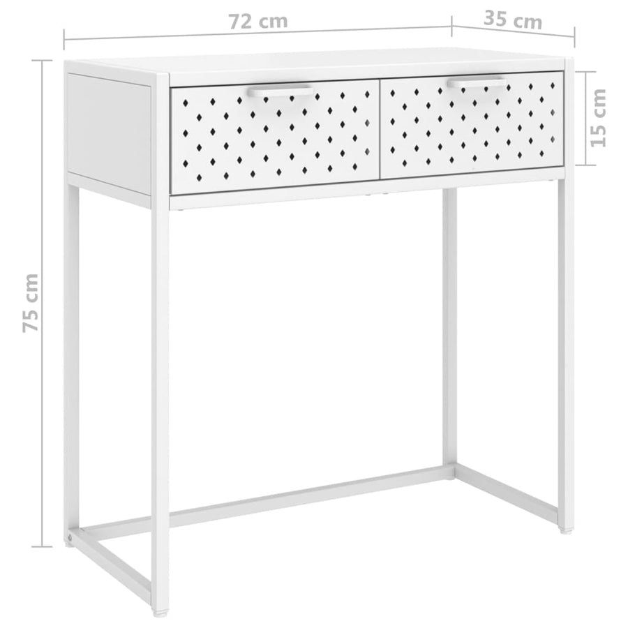 Wandtafel 72X35X75 Cm Staal Wit