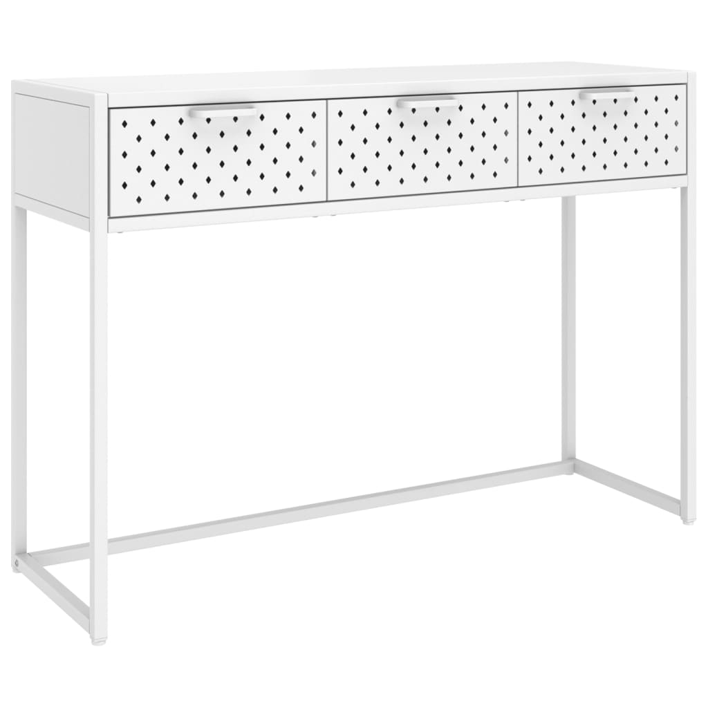 Wandtafel 106x35x75 cm staal wit