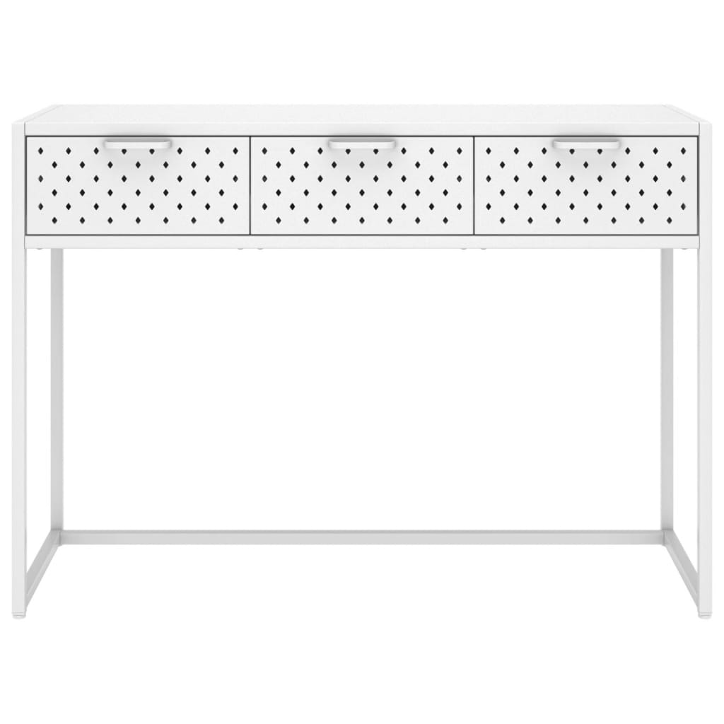 Wandtafel 106x35x75 cm staal wit