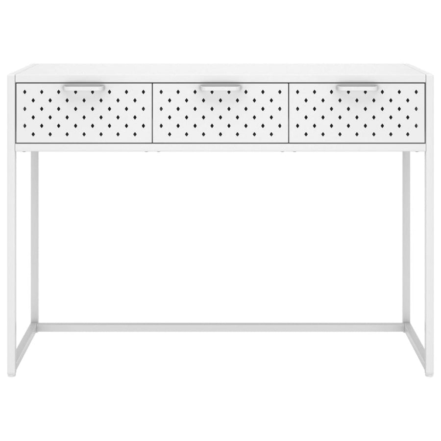 Wandtafel 106x35x75 cm staal wit