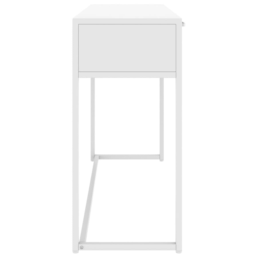 Wandtafel 106x35x75 cm staal wit