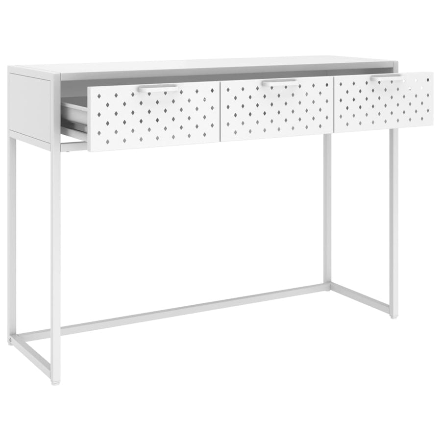 Wandtafel 106x35x75 cm staal wit