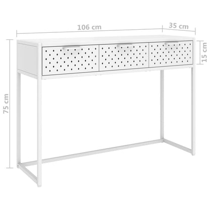 Wandtafel 106x35x75 cm staal wit