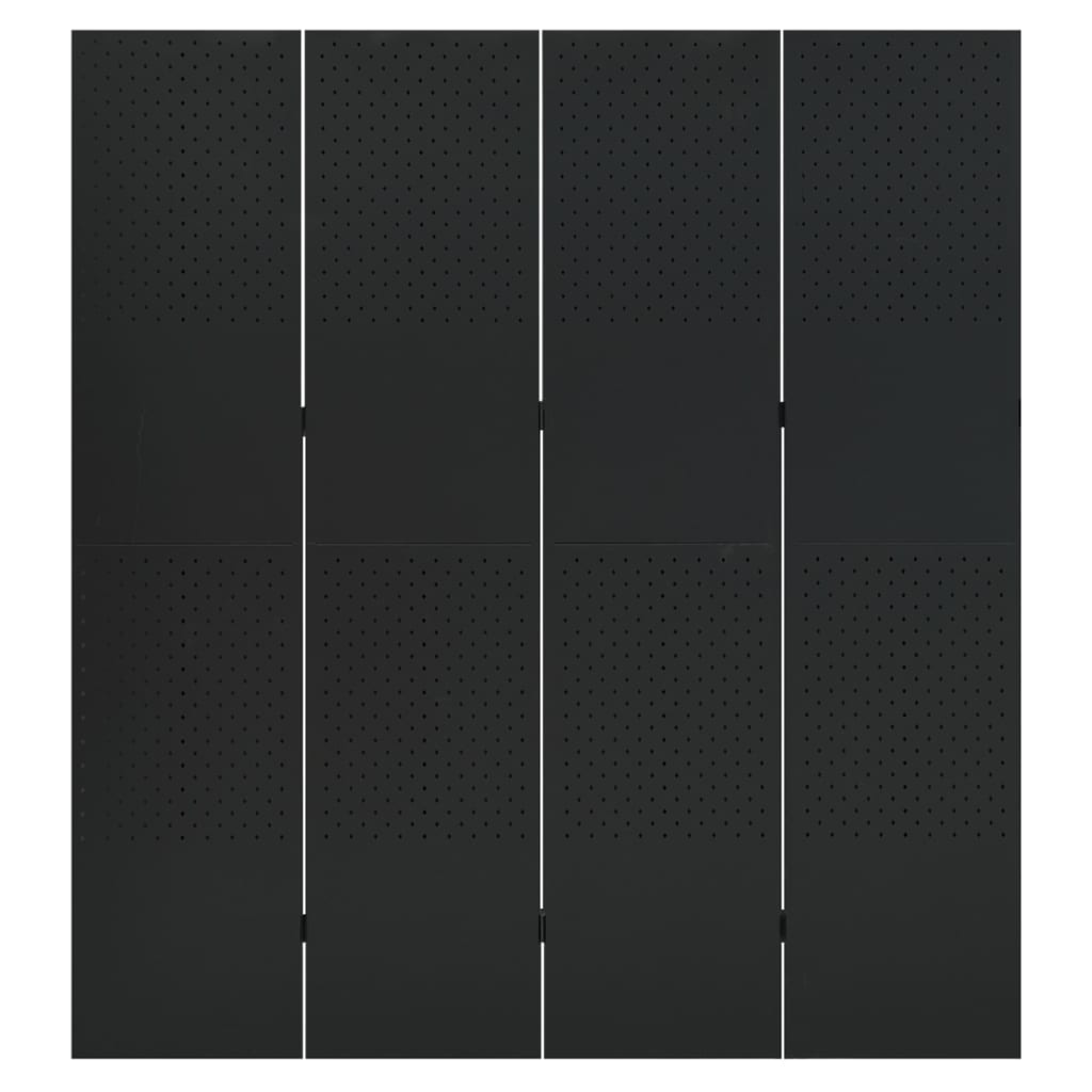 Kamerscherm Met 4 Panelen Staal 1