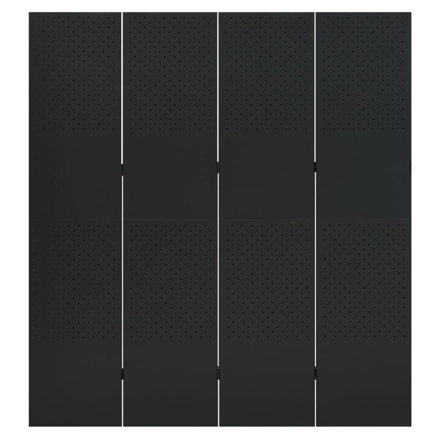 Kamerscherm Met 4 Panelen Staal 1