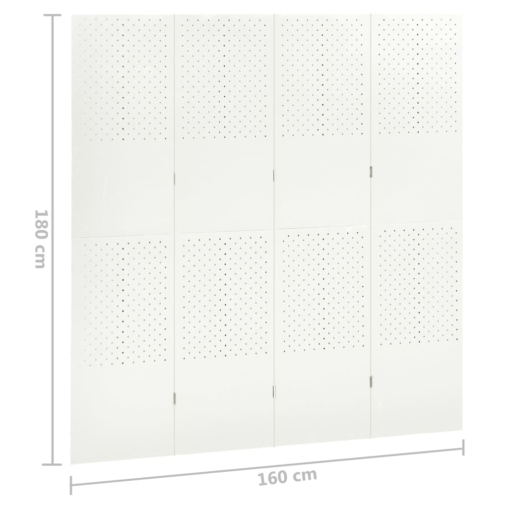 Kamerscherm Met 4 Panelen Staal 1