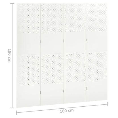 Kamerscherm Met 4 Panelen Staal 1