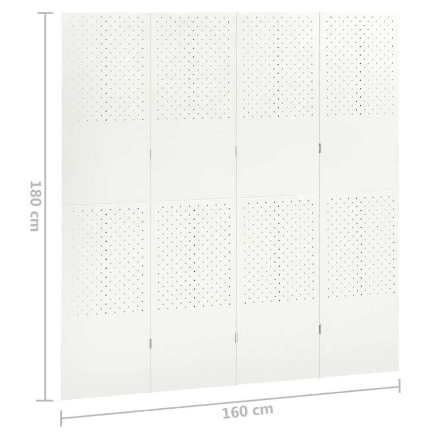 Kamerscherm Met 4 Panelen Staal 1