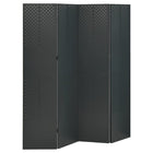 Kamerscherm 4 panelen staal antraciet