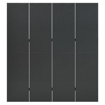 Kamerscherm Met 4 Panelen Staal Kleurig 1