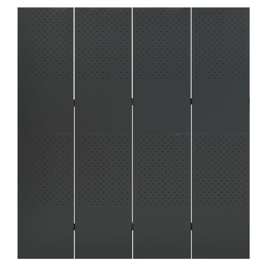 Kamerscherm Met 4 Panelen Staal Kleurig 1
