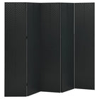 5-Panel Room Divider 200x180 cm Steel Black
