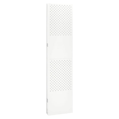 Kamerscherm met 5 panelen 200x180 cm staal wit