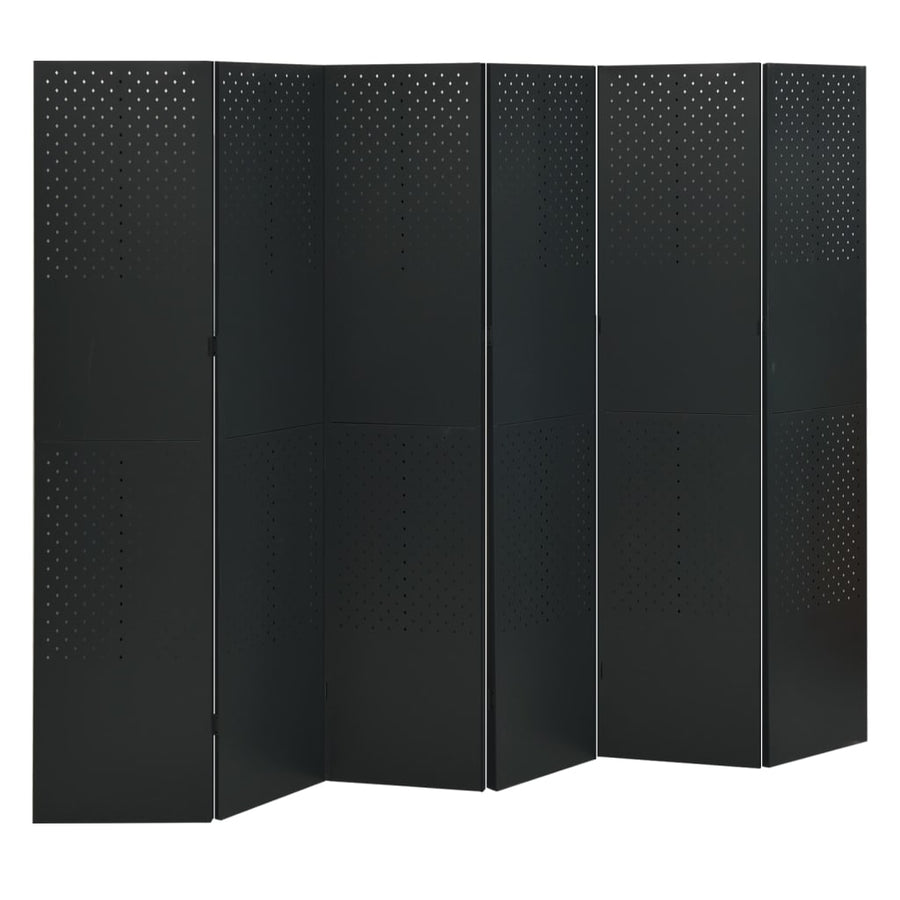 Kamerscherm Met 6 Panelen Staal 1