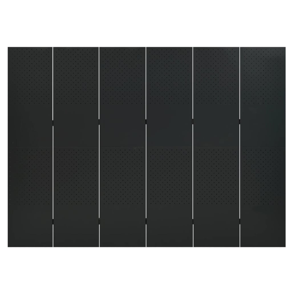 Kamerscherm Met 6 Panelen Staal 1