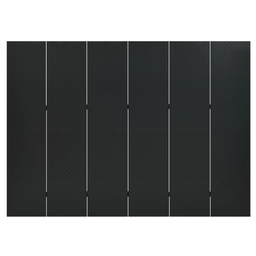 Kamerscherm Met 6 Panelen Staal 1