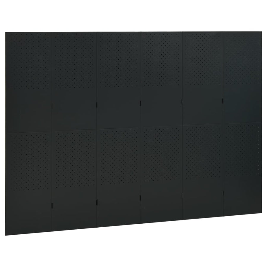 Kamerscherm Met 6 Panelen Staal 1