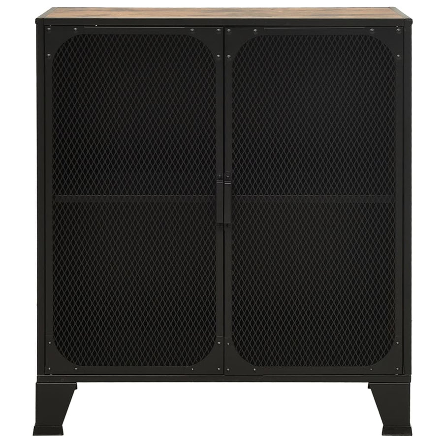 Opbergkast 72X36X82 Cm Metaal En Mdf Rustiek Bruin 1