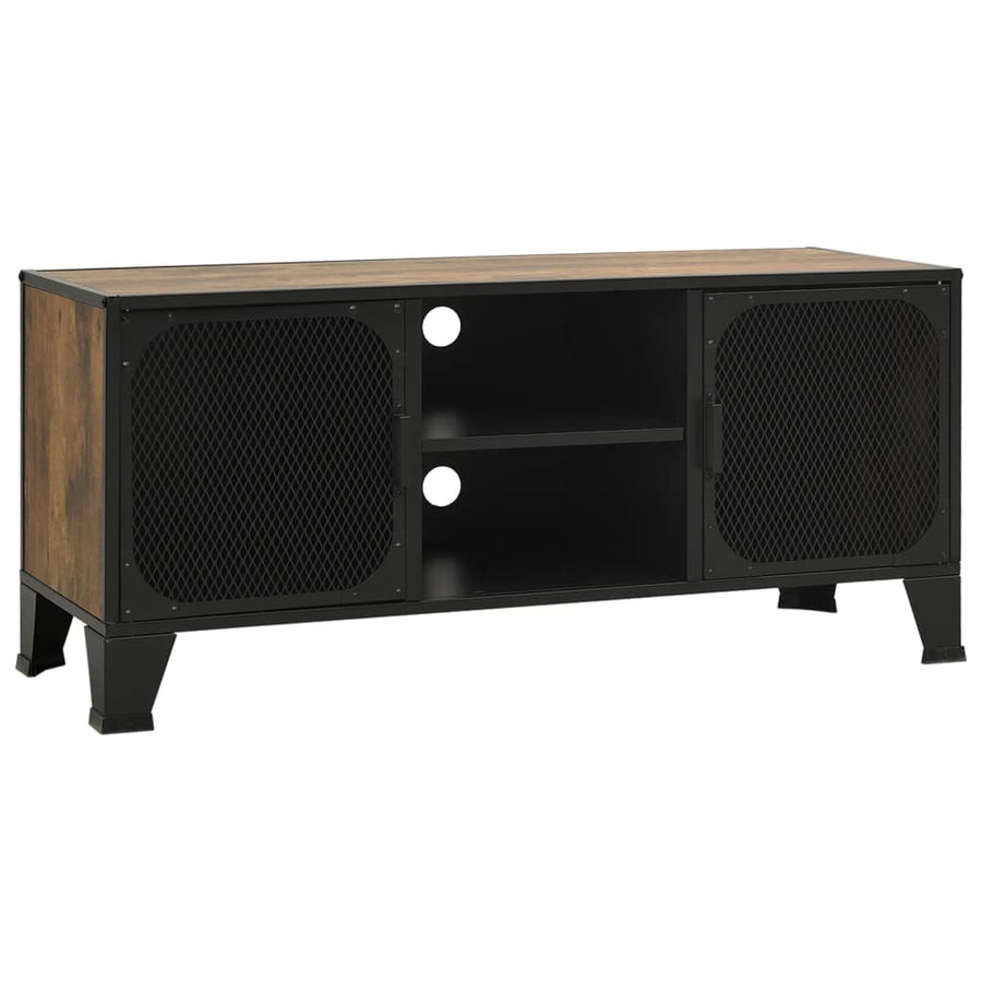 Tv-Meubel 05X36X47 Cm Metaal En Mdf Rustiek Bruin rustic brown