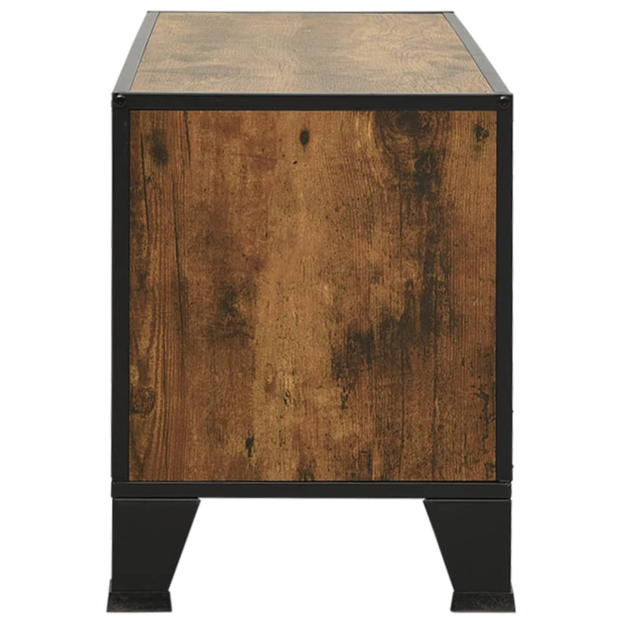 Tv-Meubel 05X36X47 Cm Metaal En Mdf Rustiek Bruin rustic brown
