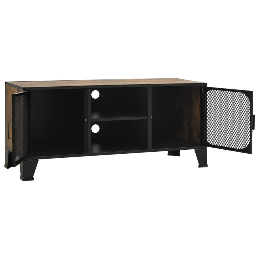 Tv-Meubel 05X36X47 Cm Metaal En Mdf Rustiek Bruin rustic brown