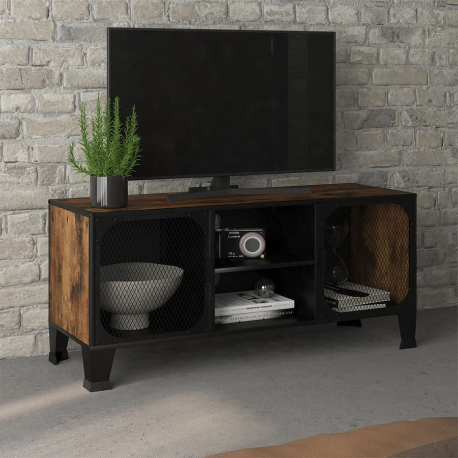 Tv-Meubel 05X36X47 Cm Metaal En Mdf Rustiek Bruin rustic brown