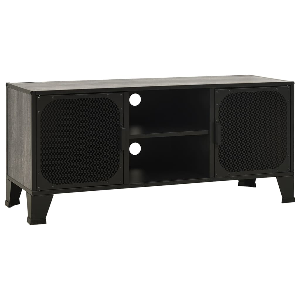 Tv-Meubel 05X36X47 Cm Metaal En Mdf Grijs
