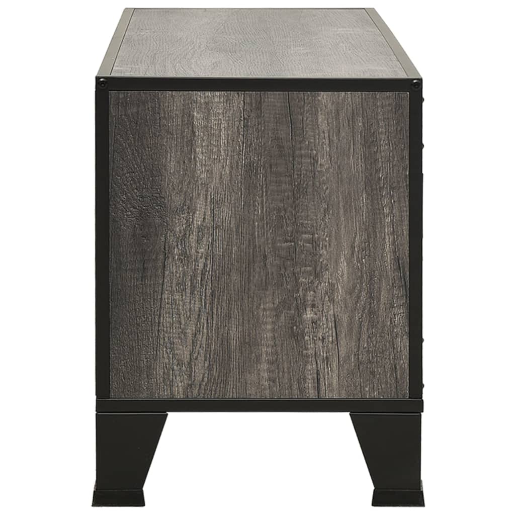 Tv-Meubel 05X36X47 Cm Metaal En Mdf Grijs