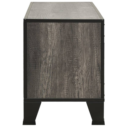 Tv-Meubel 05X36X47 Cm Metaal En Mdf Grijs
