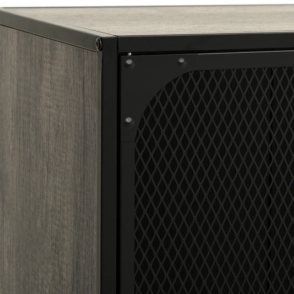 Tv-Meubel 05X36X47 Cm Metaal En Mdf Grijs